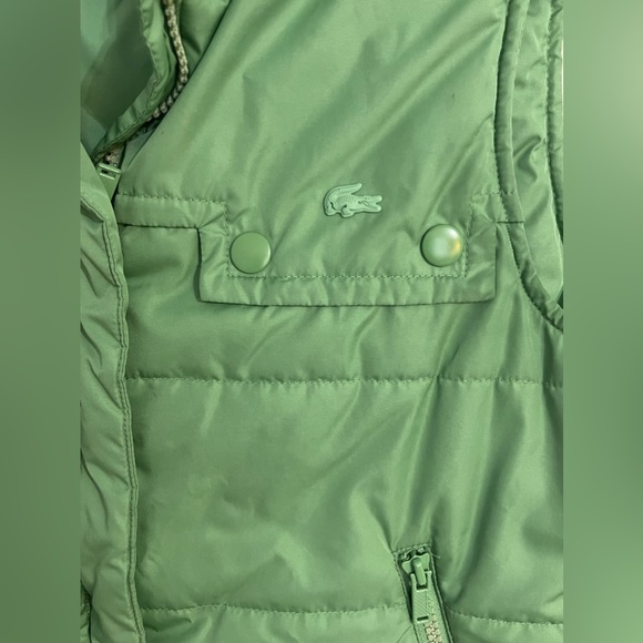 Lacoste Puffer Vest, Seafoam green, size Small - Picture 3 of 6